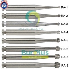 WAVE Dental Round Latch Carbide Bur RA 1 2 3 4 5 6 7 8 Midwest LA For Slow Speed