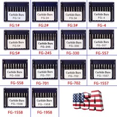 10pcs Dental Trimming Finishing Carbide Burs FG # Friction Grip Fit High Speed