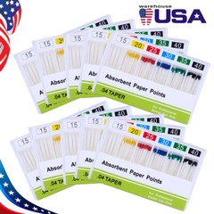 Dental Endodontic Absorbent Paper Points Taper 0.04 15-40# Root Canal Cleaning