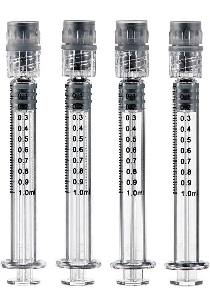 1ml Glass LUER LOCK Syringes w/ Graduated Measurement Markings (100 Count)