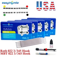 Orthodontic MINI Metal Brackets Dental ROTH/MBT 022 Self-ligating Braces 5Pack