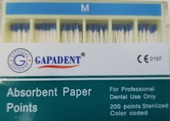 Absorbent Paper Points M Medium Accessory Box of 200 Gapadent Dental