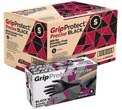 GripProtect® Precise Black Nitrile Exam Gloves, Fentanyl Resistant, Chemo-Rated