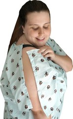2 Pack – IV Hospital Gown 2 Back Tie Overlap, Multi Print – Unisex – S-XL