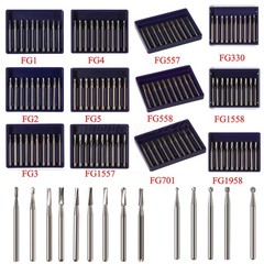 10pcs Dental Trimming Finishing Carbide Burs FG # Friction Grip Fit High Speed