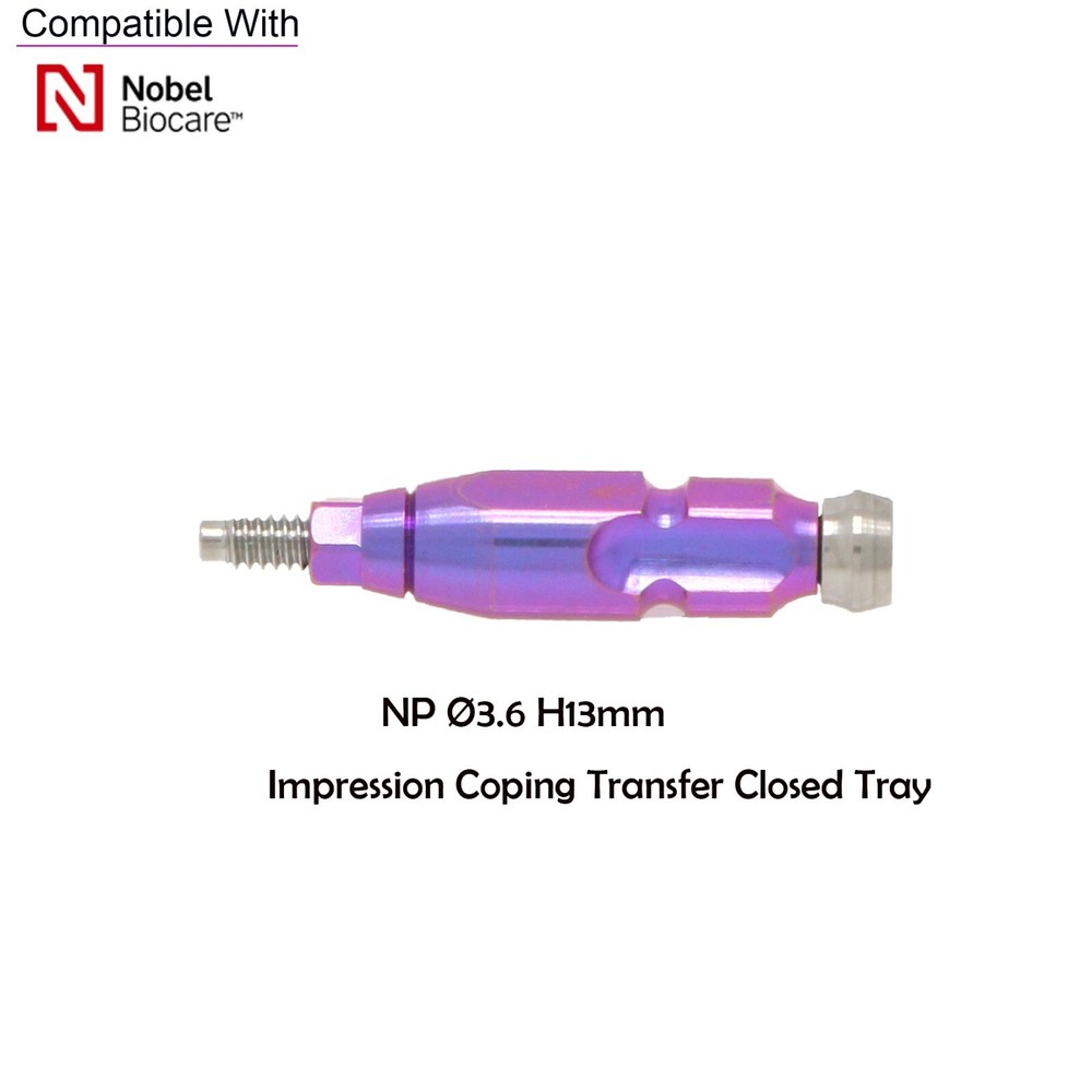 Nobel Biocare Impression Transfer Coping Open Close Tray for NP/RP Hex Platform