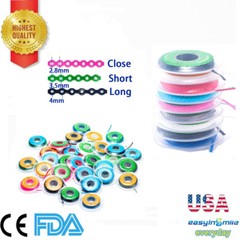Dental Orthodontic Power Chain Elastic Rubber Bands For Braces Long/Short /Close