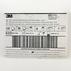 3M 1860S N95 Respirator Mask Case of 120 Small Size NIOSH, Surgical & Respirator