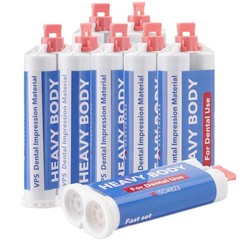 Heavy Body Fast Rapid VPS Dental Impression Material, 8 Cartridges PVS