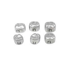 DENTAL STAINLESS STEEL Adult Permanent Molar CROWN All Size 5/Pk Compare to 3M