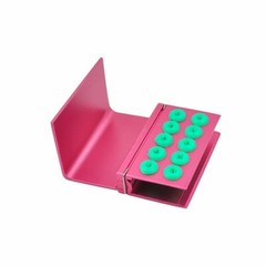 1件牙科支架块带盖高压灭菌器消毒盒10/16/24孔-