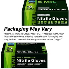Heavy Duty 6 Mil Black Nitrile Gloves | 100 Count – Chemical Resistant