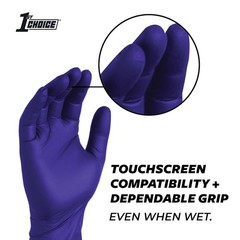 3 Mil Indigo Nitrile Exam Gloves Latex Free Disposable Medical Grade Food Prep