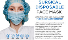 Bag of 10 or 20 ASTM Level 3 4 Layer 4-Ply Medical Surgical Face Masks