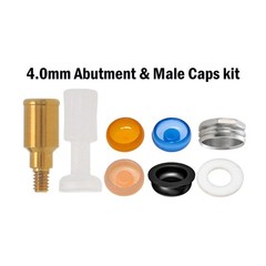 Locator Abutment &Male Cap Inserts Set For Zimmer TSV 3.5/4.5 Adin Mis-M4 ABT