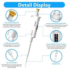 8pc 0.1μl-10ml Micropipette Adjustable Volume Manual Single Channel Pipettor Set