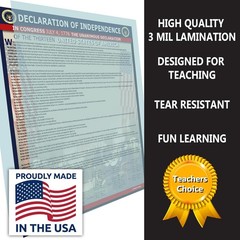 American Founding documents LARGE Laminated 3 pack: Constitution with all am…