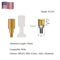 Zest Implant Locator Abutment for Zimmer Screw-Vent 3.5/4.5 Platform 1-5.0mm GH