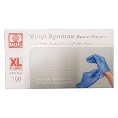 Synmax Disposable Examine Gloves Multipurpose Cleaning Powder Free Blue XL 100ct