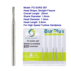 Wave Dental FGOS Surgical Burs Long Carbide Burr 25mm FG SURG 557 702 Round 4 6