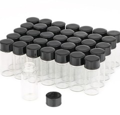 50 Pack,5ml (1/6 oz) Clear Glass Liquid Sample Vial with Screw Caps,Empty Ref…