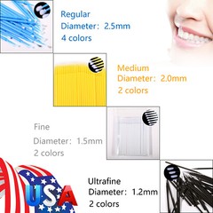 100 Pcs/pack Dental Disposable Tooth Applicator Micro Brush Composite Materials