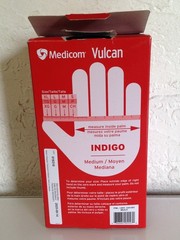 Medicom Vulcan Nitrile Gloves Indigo Size Medium 150 Count General Purpose
