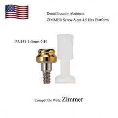 US Dental Locator Overdenture Abutment for Zimmer Screw-Vent 4.5mm 1.0-5.0mm GH
