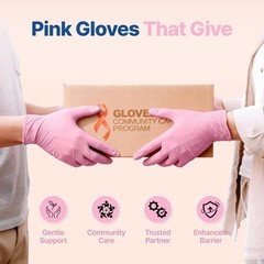 Schneider Pink Nitrile Exam Gloves Medium 100CT Latex Free Powder Free Food Safe