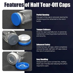 100pcs 3ml Vials-Glass Clear Bottom Headspace Vial with Plastic-Aluminum Fli…