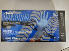 2-Boxes(200 Gloves) 63-336PF Ambi-Dex Powder Free Nitrile Gloves – Blue – Small