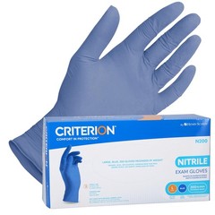 Henry Schein Criterion N200 Nitrile Exam Gloves, Latex-Free, Textured, Blue, …