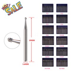 10-100 Dental Clinic Tungsten Carbide Bur Round type For High Speed Handpiece
