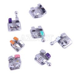 AZDENT Dental Orthodontic Metal Brackets Braces Mini Roth MBT 018 022 345 Hooks