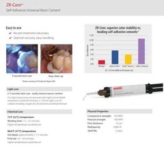 Premier Dental ZR-Cem Self-Adhesive Resin Cement Zirconia crowns 8gm Translucent