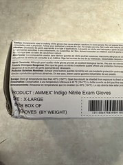 AMMEX Indigo Nitrile Disposable Exam/Medical Gloves 3 Mil Latex-Free, Box of 100