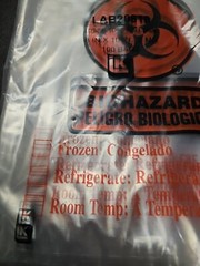 Free Shipping 100 BIOHAZARD BAGS 6×9 ECONO-ZIP SPECIMEN TRANSPORT CLEAR LAB-LOC