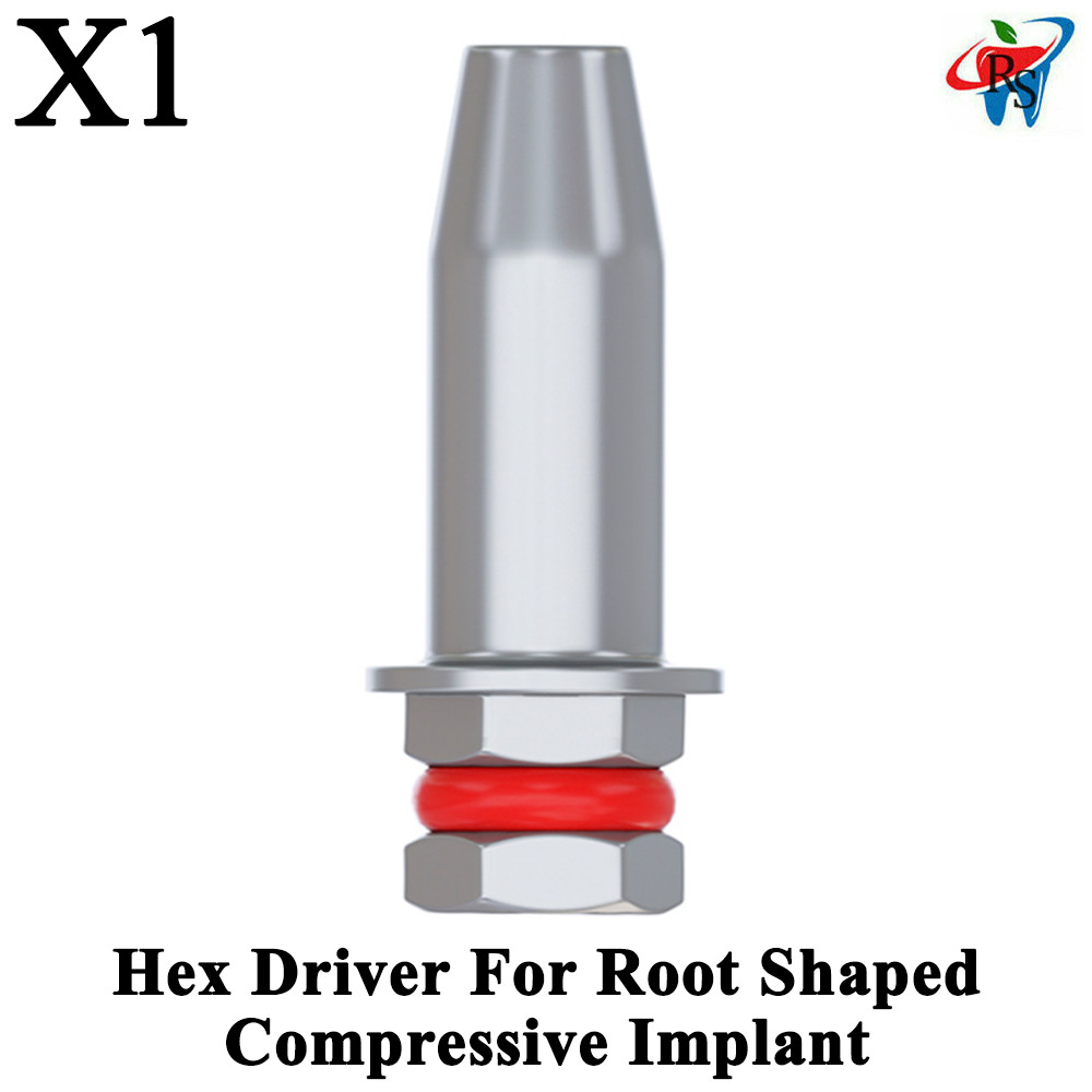 1pcs Dental Hex Driver For Root Shaped Compressive Fixture Adapter Head