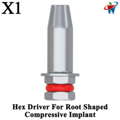 1pcs Dental Hex Driver For Root Shaped Compressive Fixture Adapter Head