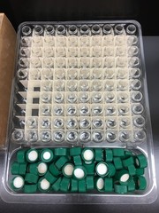 Chemglass CG-4904-06 Vial 4mL 8mL DramComplete W Green Solid Top Cap Lot