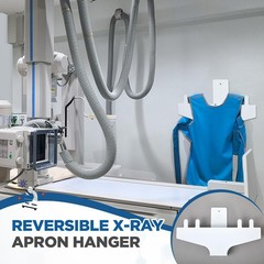Reversible X-Ray Apron Hanger White Coated Stainless Steel Apron Rack for X-R…