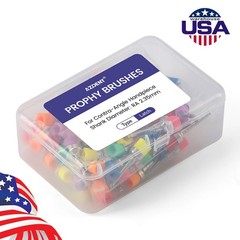 100pcs Dental Nylon Bowl Polishing Polisher Prophy Brushes Latch Soft Flat