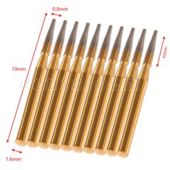 10 Pcs Dental Tungsten Carbide Trimming & Finishing Burs Drill Smooth FG 7901
