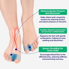 Hyggear Bunion Corrector For Women Men – Big Toe Straightener Silicone Pad