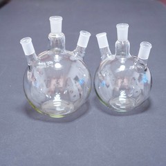 Laboratory glass flat bottom boiling flask 3-neck 24/40 joints 3000 ml, 2000 ml