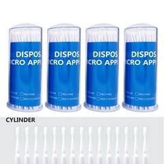 400 Micro Applicator Brushes Super Fine Tips (4 Kegs) White Disposable Dental
