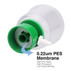 Disposable PES Filter Vacuum Units 0.22μm 500ml Bottle Top&Receiver Flask 4Pcs