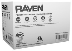 Large Pack of 100 Black Nitrile Gloves Powder Free Latex Free Textured Grip