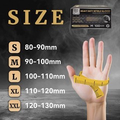GP Craft Black Nitrile Gloves 8Mil Diamond Grip Disposable Latex-Free 1000/Case