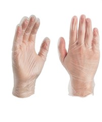 AMMEX Clear Vinyl Disposable Exam/Medical Gloves, 3 Mil, Latex-Free, Food-Safe